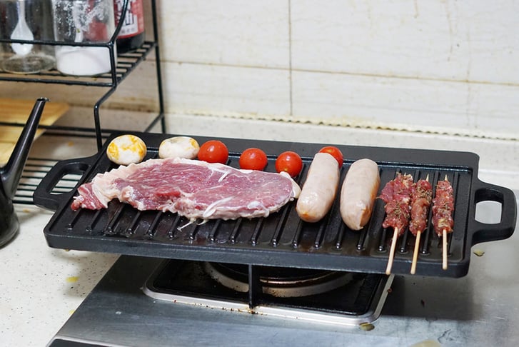 reversible griddle for tailgating